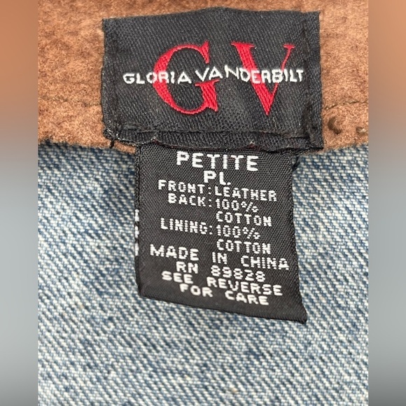 Vintage Gloria Vanderbilt Petite Suede & Denim Vest Plaid Lining Western Core Lg - Picture 8 of 9